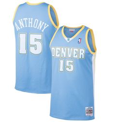 Carmelo Anthony Denver Nuggets Mitchell & Ness 2003-04 Hardwood Classics Swingman Light Blue Jersey