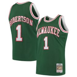 Milwaukee Bucks Oscar Robertson Mitchell & Ness Green 1971-72 Hardwood Classics Swingman Jersey