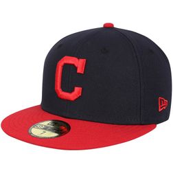 Cleveland Indians New Era Home Authentic Collection Navy And Red On-Field 59FIFTY Fitted Hat