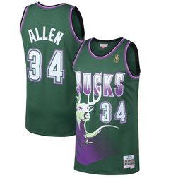 Youth Milwaukee Bucks Ray Allen Mitchell & Ness 1996-97 Hardwood Classics Swingman Green Jersey