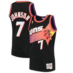 Phoenix Suns Kevin Johnson Mitchell & Ness 1996-97 Hardwood Classics Swingman Player Black Jersey