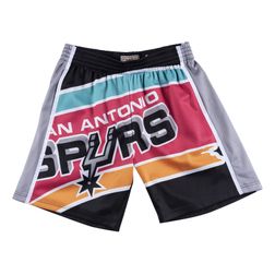 San Antonio Spurs Big Face Mitchell & Ness Black Shorts