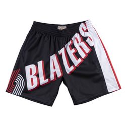 Portland Trailblazers Big Face Mitchell & Ness Black Shorts