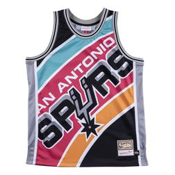 San Antonio Spurs Big Face Mitchell & Ness Black Jersey