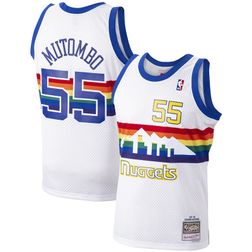 Denver Nuggets Dikembe Mutombo Mitchell & Ness 1991-92 Hardwood Classics Swingman Player White Jersey