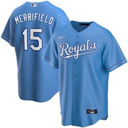 Kansas City Royals Whit Merrifield Nike 2020 Light Blue Player Jersey