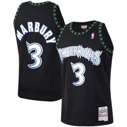 Minnesota Timberwolves Stephon Marbury Mitchell & Ness 1997-98 Hardwood Classics Swingman Black Jersey