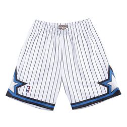 Orlando Magic Mitchell & Ness Hardwood Classics White Pinstripe 1993-94 Swingman Shorts