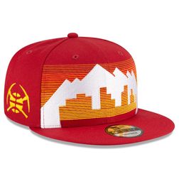 Denver Nuggets New Era 2020/21 City Edition Primary 9FIFTY Snapback Adjustable Red Hat