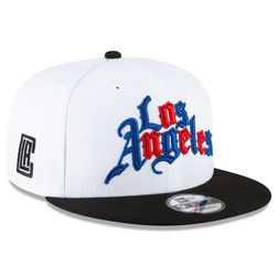 Los Angeles Clippers New Era 2020/21 City Edition Alternate 9FIFTY Snapback Adjustable White Black Hat