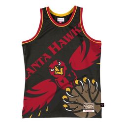 Atlanta Hawks Big Face 2.0 Mitchell & Ness Black Jersey