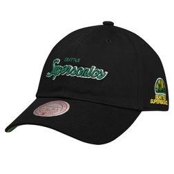 Seattle Super Sonics Mitchell & Ness Script Dad Strapback Hat