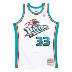 Detroit Pistons Grant Hill Mitchell & Ness 1998-99 Hardwood Classics White Swingman Jersey