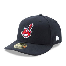 Cleveland Indians Road Authentic Collection Low Profile Chief Wahoo Old Logo On-Field New Era 59FIFTY Fitted Hat