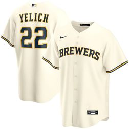 Milwaukee Brewers Christian Yelich Nike Cream Alternate Player Jersey