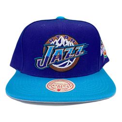 Utah Jazz Two Tone All Star Weekend Side Patch Gray UV Mitchell & Ness Snapback Hat