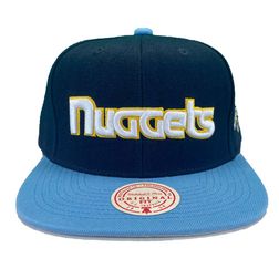 Denver Nuggets Two Tone 40 Seasons Patch Gray UV Mitchell & Ness Snapback Hat