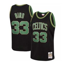 Boston Celtics Larry Bird Mitchell & Ness 1985-86 Hardwood Classics Reload Swingman Black Jersey