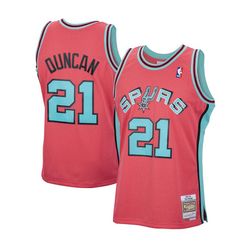 San Antonio Spurs Tim Duncan Mitchell & Ness 1998-99 Hardwood Classics Reload Swingman Pink Jersey