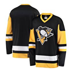 Pittsburgh Penguins Fanatics Branded Black Premier Breakaway Heritage Blank Jersey