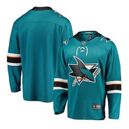 San Jose Sharks Fanatics Branded Teal Breakaway Home Jersey