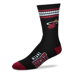 Miami Heat NBA 4 Stripe Deuce Crew Socks