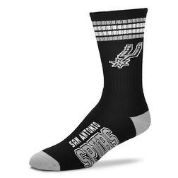 San Antonio Spurs NBA 4 Stripe Deuce Crew Socks