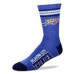 Oklahoma City Thunder NBA 4 Stripe Deuce Crew Socks