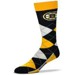 Boston Bruins For Bare Feet Argyle Crew Socks