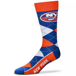 New York Islanders For Bare Feet Argyle Crew Socks