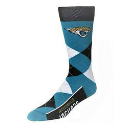 Jacksonville Jaguars For Bare Feet Argyle Crew Socks