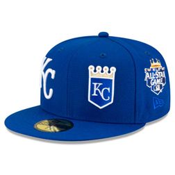 Kansas City Royals Royal Blue Patch Pride Gray UV 59FIFTY Fitted Hat