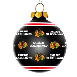 Chicago Blackhawks NHL Team Christmas Ornaments Glass Ball