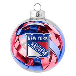 New York Rangers NHL Large Tinsel Ball Ornament