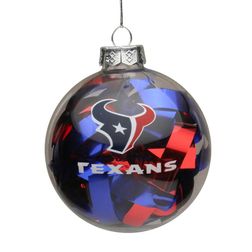 Houston Texans NFL Large Tinsel Ball Ornament