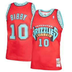 Vancouver Grizzlies Mike Bibby Mitchell & Ness 1998-99 Hardwood Classics Reload Red Swingman Jersey