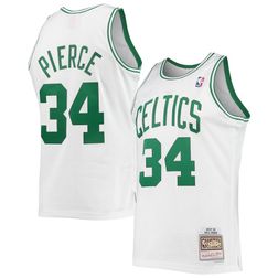 Boston Celtics Paul Pierce Mitchell & Ness 2007-08 Hardwood Classics Swingman White Jersey