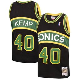 Seattle SuperSonics Shawn Kemp Mitchell & Ness 1994-95 Hardwood Classics Reload Swingman Black Jersey