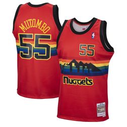 Denver Nuggets Dikembe Mutombo Mitchell & Ness 1991-92 Hardwood Classics Swingman Red Jersey