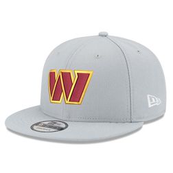 Washington Commanders New Era Gray Basic 9FIFTY Snapback Adjustable Hat