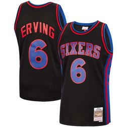 Philadelphia 76ers Julius Erving Mitchell & Ness 1976-77 Hardwood Classics Reload 2.0 Black Swingman Jersey