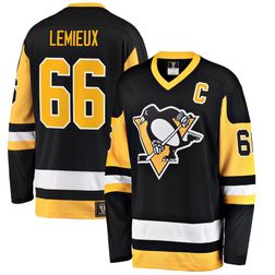 Pittsburgh Penguins Mario Lemieux Fanatics Branded Black Premier Breakaway Jersey