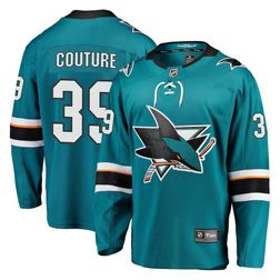 San Jose Sharks Logan Couture Fanatics Branded Teal Home Premier Breakaway Jersey