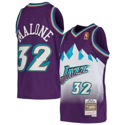 Youth Utah Jazz Karl Malone Mitchell & Ness 1996-97 Hardwood Classics Swingman Purple Jersey