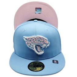 Jacksonville Jaguars Cotton Candy 25 Year Anniversary Side Patch Pink UV 59FIFTY Fitted Hat