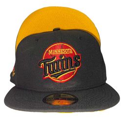 Minnesota Twins Black 1987 World Series Side Patch Yellow UV 59FIFTY Fitted Hat