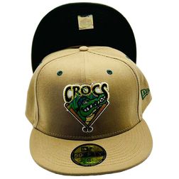 Cape Fear Crocs Tan Steve Irwin Color Brim Green UV 59FIFTY Fitted Hat