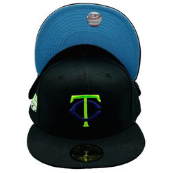 Minnesota Twins Black Northern Lights Color Brim 2014 All Star Game Side Patch Light Blue UV 59FIFTY Fitted Hat