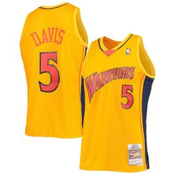 Golden State Warriors Baron Davis Mitchell & Ness 2006-07 Hardwood Classics Reload 2.0 Gold Swingman Jersey