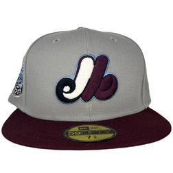 Montreal Expos Gray Skylight 35 Year Anniversary Side Patch Light Blue UV 59FIFTY Fitted Hat